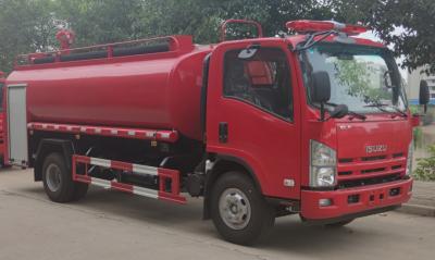 China ISUZU 190HP industriële brandweerwagen 4x2 8000L rode kleur multifunctionele Te koop