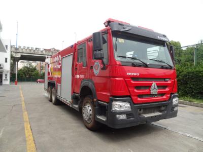China HOWO 375KW Heavy Duty Fire Truck 10 Wheeled 15000L Capacity for sale