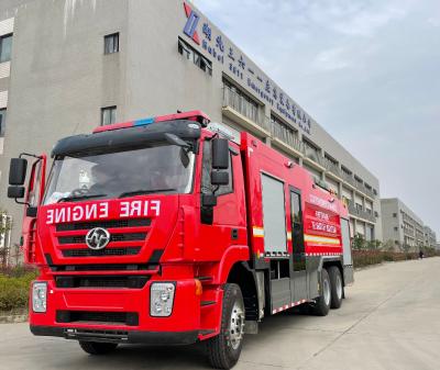 China IVECO 290 pk zware brandweerwagen met waterschuim 10000 liter capaciteit multifunctioneel Te koop