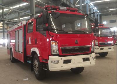 China HOWO 6 Wheeled Forest Fire Truck Small With 4000L Water Foam Capacity for sale