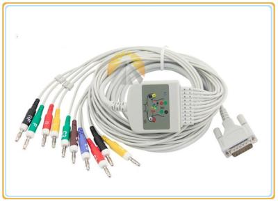 China Schiller EKG ECG Patient Cable With 10 Leadwires 4.0 Banana High Flexibility for sale