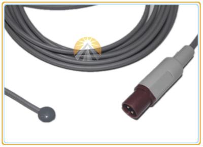 China Skin Surface Medical Temperature Probe 2 Pin Plug High Flexibility Cable for sale