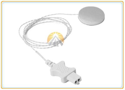 China Medical Skin Temperature Probe , 2 Pin Plug Connector Disposable Temperature Sensor for sale