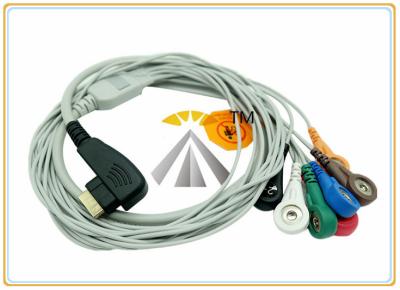 중국 DMS 300 3A 5/7개의 지도 Holter Ecg 납선은 AHA IEC TPU 물자 19 핀 커넥터를 뭅니다 판매용