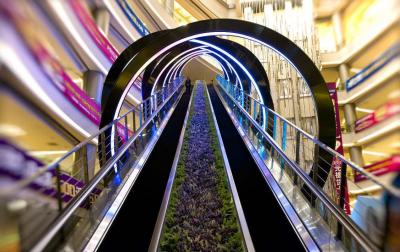China 0.5m/s Shopping Mall Escalator With Automatic Lubrication System for sale