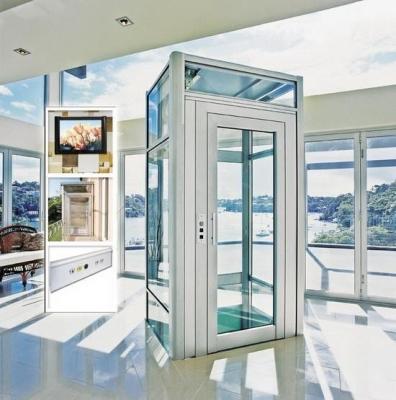 China Side Opening Personal Home Elevators Glass Type Residential Villa Elevator for sale