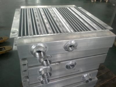 China Aluminum brazed Plate And Fin Heat Exchanger ，screw compressor oil air cooler for sale
