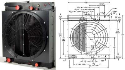 China Brazed Welding Hydraulic Oil Heat Exchanger / Radiator For Diesel Generator for sale