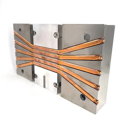 China Plating Nickel Surface Heat Pipe Heat Sink With CNC Anodizing Processing for sale