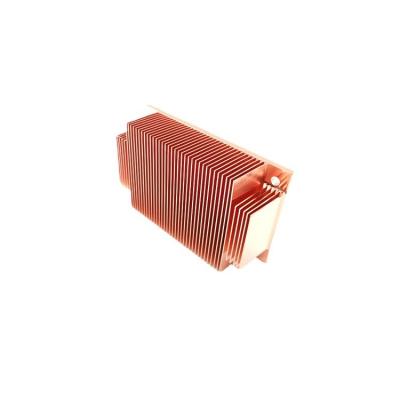 China Wave Zipper Copper Skived Fin Heat Sink For Electronic Equipment ISO9001 for sale