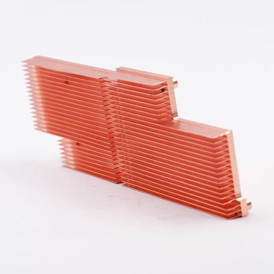 China Higher Power Cooper C1100 Skived Fin Heat Sink CNC Precise 650 Deactivation for sale
