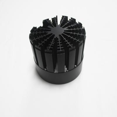 China LED Ceiling Light Pin Heat Sink With Cold Forging Technology Anodizing Black for sale