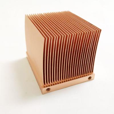 Κίνα Αποφευγμένο πυκνότητα πτερύγιο Heatsink πτερυγίων χαλκού υψηλό για το βιομηχανικό κεντρικό υπολογιστή προς πώληση