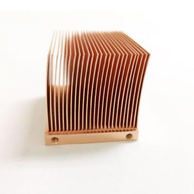 Κίνα Αποφευγμένο πυκνότητα πτερύγιο Heatsink πτερυγίων χαλκού υψηλό για το βιομηχανικό κεντρικό υπολογιστή προς πώληση