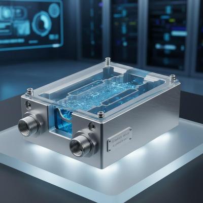 中国 アルミニウム 6061 液体ヒートシンクは、毎時 300 リットルの流量を提供し、機械や電子機器の熱管理用に設計されています。 販売のため