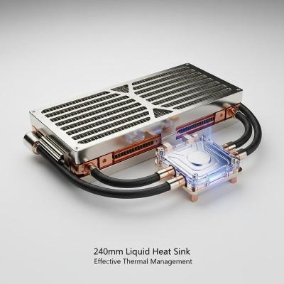 中国 240mm 液体熱槽 効果的熱管理ソリューションを提供するニッケル付の銅とアルミ構造 販売のため