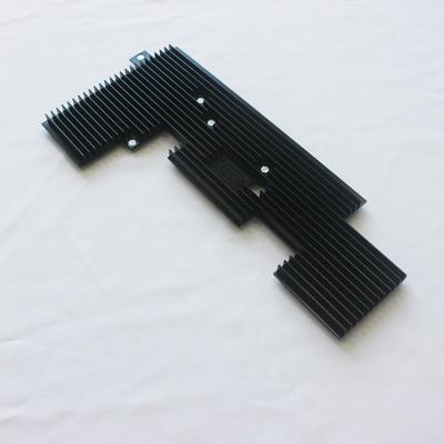 China Black Anodized Large Aluminum Profile Heat Sink Black ODM Practical for sale