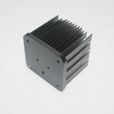 China Square Pin Fin 62mm Cold Forged Heat Sink For Electronic Equipment Black Anodized for sale