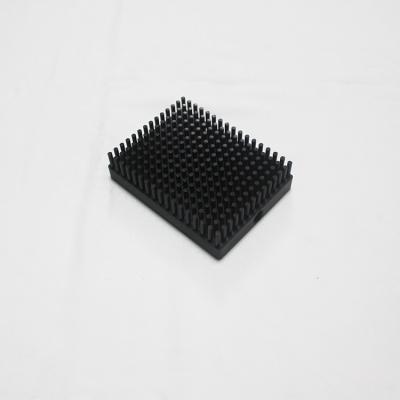 China Anodizing Black Pin Fin Cold Forged Heat Sink With Aluminum 1070 Width 15cm for sale