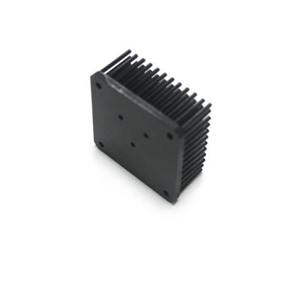 China Square Black 40mm Aluminum Profile Heat Sink With Fins Rosh Rustproof for sale