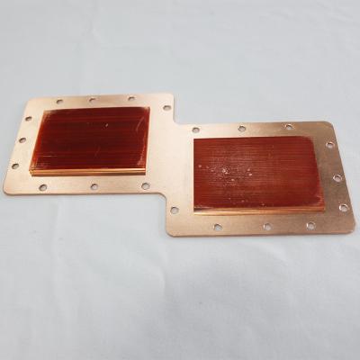 China Anodizing Large Solid Copper Heatsink 0.02mm Flatness Anti Oxidation High Density for sale