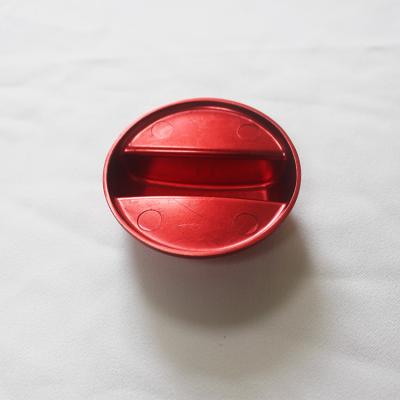 China Anodizing Red Fuel Tank Filler Cap Parts , CNC AL2024 Die Casting Components for sale