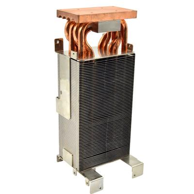 China Aluminum 4Pcs Heat Pipe Radiator With Cpu Cooler Plating Nickel ISO9001 for sale