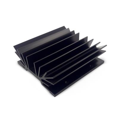 China Anodized Black Aluminum Extruded Heat Sink High Precision Durable for sale