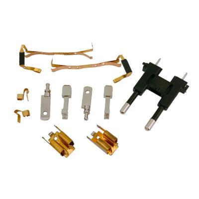 Chine Pièces de estampillage de cuivre en métal en laiton électrique de composants de commutateur pour le rivet argenté de contact à vendre