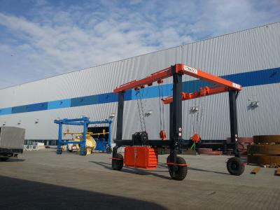 China 100ton Rubber Tyred Gantry Crane With Overload Limiter  Emergency Stop for sale
