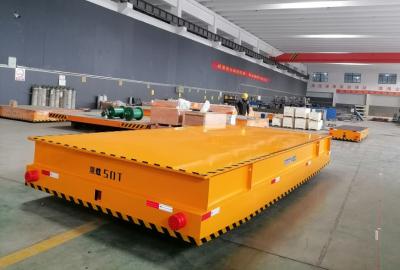 China Safety Protection Flat Rail Transfer Cart 20ton With Emergency Stop Speed Limiter for sale