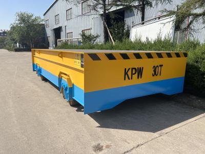 China 50 Ton 4 Pcs Wheels Electric Transfer Cart With Warning Alarm And End Stop Te koop