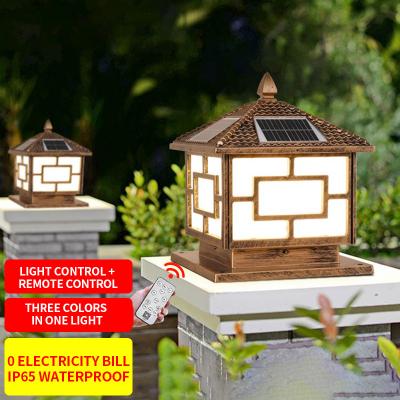China 2 Inch LED Square Fence Post Solar Lights For Decking Garden Lantern 16W Ip65 for sale