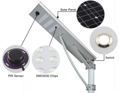 China 150w Integrated Led Solar Street Light Lifespan 5000h 3 Heads 1000x300x50mm for sale