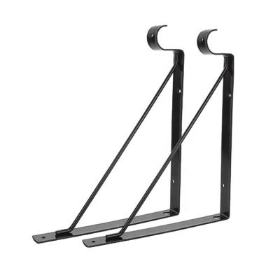 China Black Metal Plant Hooks 12L14 Steel Wall Brackets For Hanging Plants for sale