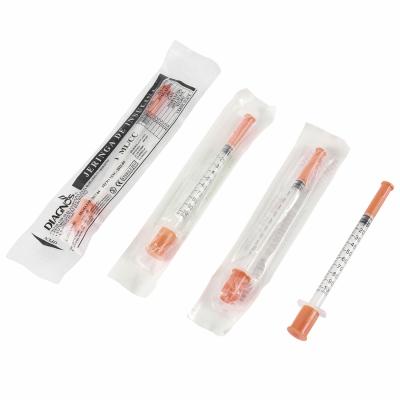 Chine Seringue jetable d'insuline des aiguilles 0.3ml 0.5ml 1ml d'électrolyse médicale à vendre