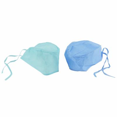 China 25gsm Non Woven Disposable Doctor Surgery Cap With Tie for sale