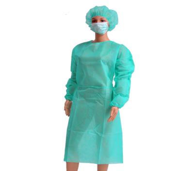 China Disposable PP PP Waterproof 35gsm Patient Isolation Gown for sale