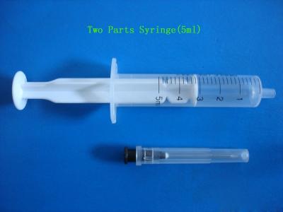 China Jeringuillas disponibles de la insulina de dos porciones con la aguja de acero inoxidable en venta
