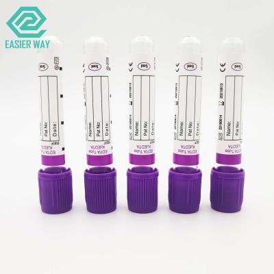 China Hematology Blood Collection K2 K3 EDTA Purple Top Tubes for sale