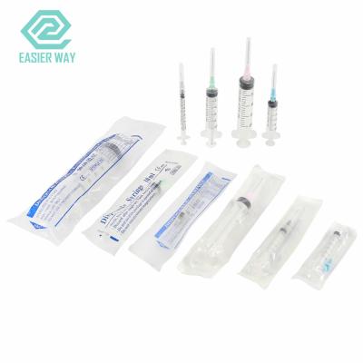 China Sterilized Three Parts Two Parts Disposable Injection Syringes With Needles for sale