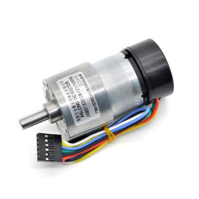 China Hall Encoder DC Deceleration Motor With Rear Cover JGB37-520GB Dc Gear Motor 12v With Encoder Mini Dc Motor With Encoder for sale
