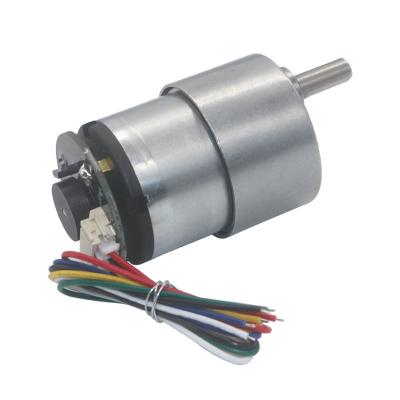 China 600rpm 24V Small DC Gear Motors With Hall Encoder for sale