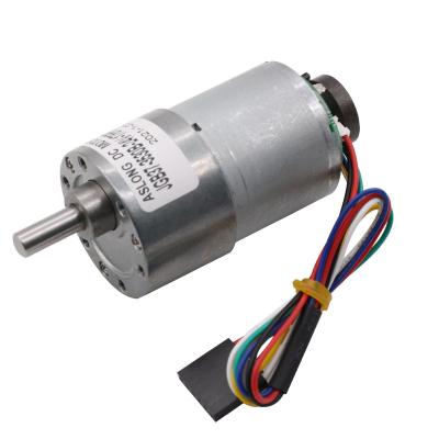 China 1600rpm geared electric motors JGB37 3530B DC Gear Motor With Encoder for sale