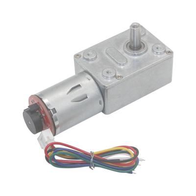 China Encoder Worm Small DC Gear Motors JGY370 DC 12v Self Locking 150rpm for sale