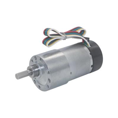 China High Torque Eccentric Shaft Gear Motor 1600rpm 37mm Hall Encoder Cap Protective for sale