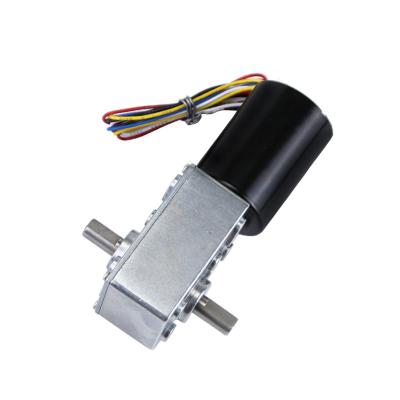 China Double Shaft Worm Brushless DC Gear Motor 12v 24v D Type 470rpm for sale