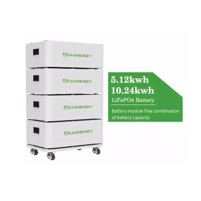 China Stacked 20.48KWH Home Energy Storage Battery Pack 51.2V 400Ah for sale