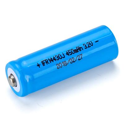 China 3.2v 450mAh 14430 LiFePO4 Battery Cells Rechargeable Lithium Battery for sale