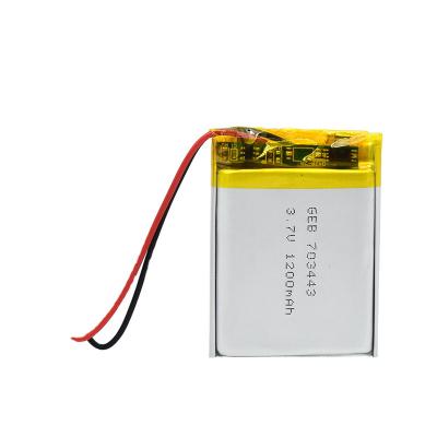 China 1100mAh 3.7V Lithium Ion Polymer Battery Rechargeable 703443 Model for sale